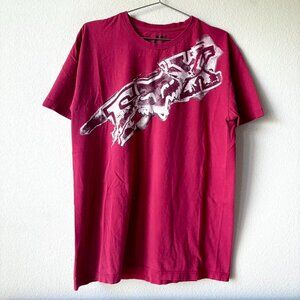 Fox Racing Men's Large Red Tee Shirt y2k 2000s
